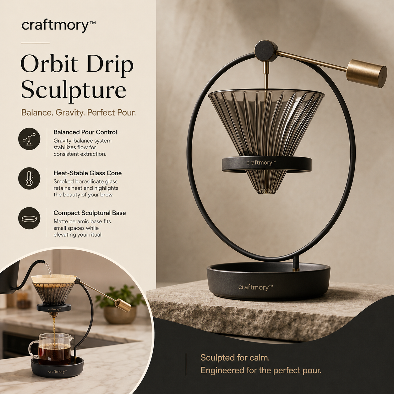 ☕ Craftmory™ Orbit Pour-Over Sculpture